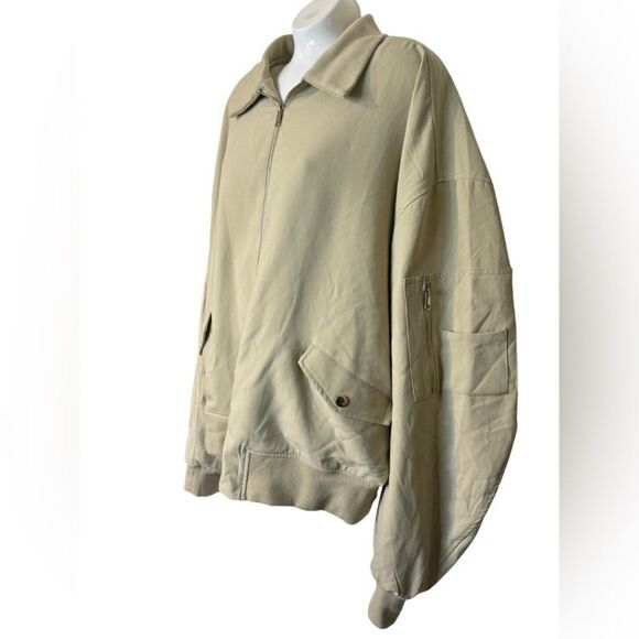 WeWoreWhat Twill Bomber Jacket in Oat - Picture 4 of 13